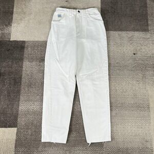 Vintage Wrangler For Woman Jeans 10M White Denim High Rise Made In USA MSR01